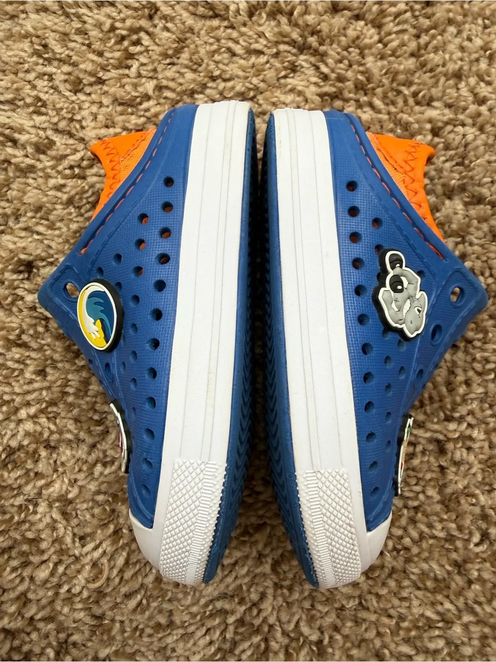 Skechers Kids Blue/Orange Slip On Shoes w/charms Size Toddler 7